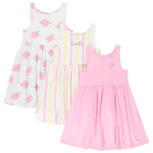 Pack de 3 vestidos sin mangas fantásticos para niña  Main Pack de 3 vestidos sin mangas fantásticos para niña