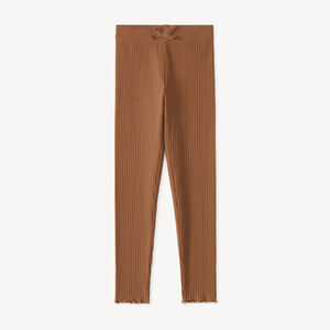 Leggings para niña de canalé liso 