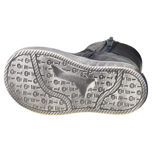 Botas bajas de cuero en la parte superior con cremallera con hebilla 