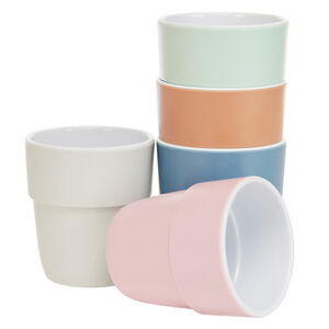 Vaso de melamina con motivo de corazones azul 