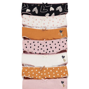 Pack de 7 braguitas estampadas niña 