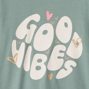 Camiseta de manga larga fantasía con purpurina para niña 