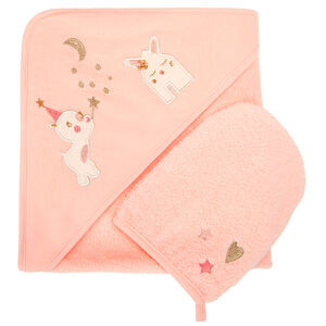 Conjunto de baño con capa y guante de toalla Little Princess  Main Conjunto de baño con capa y guante de toalla Little Princess