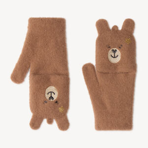 Gants fille à rabat moufle licorne 