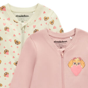 Pack de 2 peleles con cremallera de Stella Patrulla Canina para bebé niña 