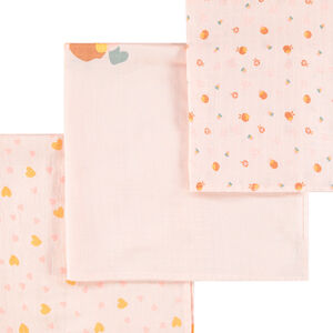 Pack 3 muselinas manzanas y corazones 