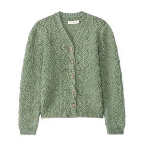 Gilet en tricot fantaisie avec ouverture en torsade pour fille   Main Gilet en tricot fantaisie avec ouverture en torsade pour fille