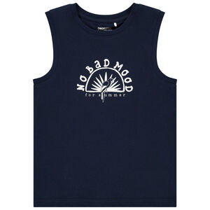 Camiseta sin mangas lisa con estampado fantasía para niño 