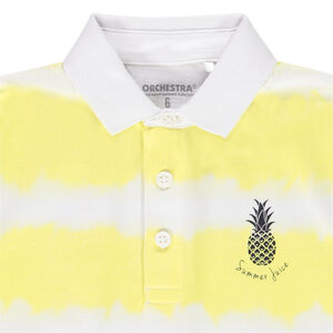 Polo de manga corta en jersey rayado tie and dye para niño 