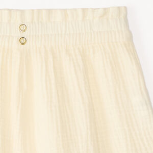 Pantalón corto unicolor de doble gasa niña 