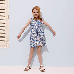 Vestido sin mangas estampado de pájaros para niña  Main Vestido sin mangas estampado de pájaros para niña