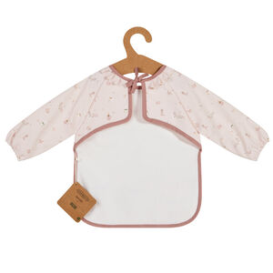 Babero tipo delantal de goma con bolsillo Promenade Bucolique rosa claro 