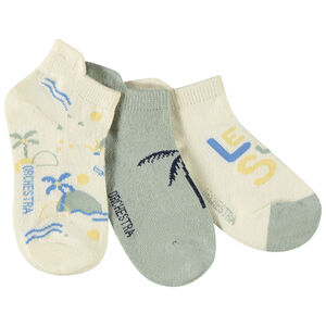 Lote de 3 pares de calcetines cortos de fantasía niño 