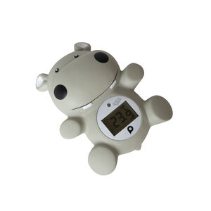 Thermomètre de bain et de chambre Hippopotame gris  Main Thermomètre de bain et de chambre Hippopotame gris