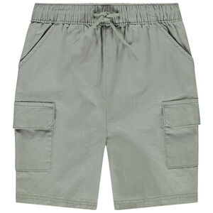 Bermudas unicolor con bolsillos tipo cargo para bebé niño 