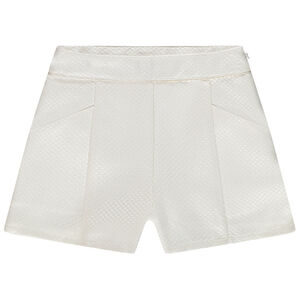 Short de talle alto en jacquard y lúrex niña 