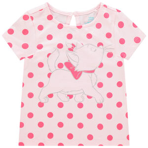 Camiseta manga corta print lunares Marie Aristogatos Disney 