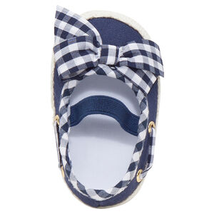 Bailarinas estilo alpargatas con detalles y lazo de vichy 