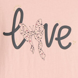 Camiseta de manga larga con estampado brillante para niña. 