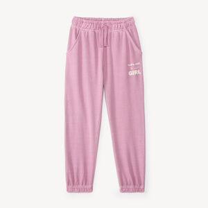 Pantalón de chándal rosa desgastado para niña 