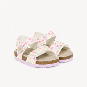 Sandalias de doble velcro con estampado floral para bebé niña 
