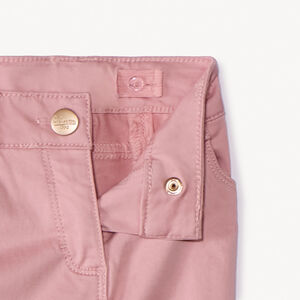 Pantalón slim de sarga lisa para niña  Main Pantalón slim de sarga lisa para niña
