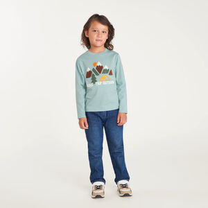 Camiseta de manga larga para niño con estampado de bouclete divertido. 