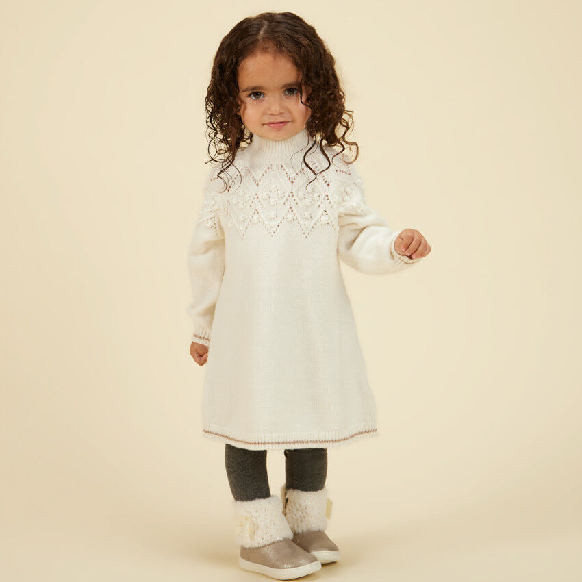 Moda beb ni a Vestido manga larga vestido bordado vestido de
