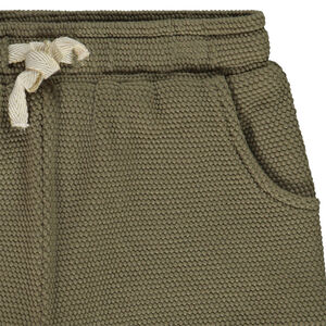 Short de felpa cloqué con cordón de ajuste para niña 