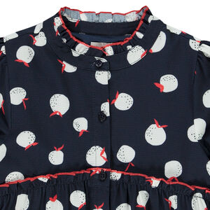 Túnica de algodón con estampado de manzanas niña 