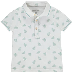 Polo de manga corta estampado con palmeras para bebé niño 