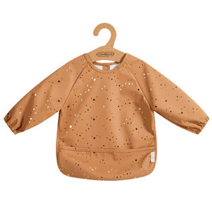 Bavoir tablier en gomme avec poche Douce Hirondelle camel 