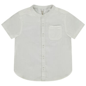 Camisa de manga corta unida con cuello mao para bebé niño 