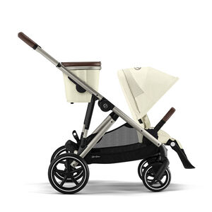 Poussette Gazelle S singel/double - Châssis Taupe / Siège Seashell Beige 
