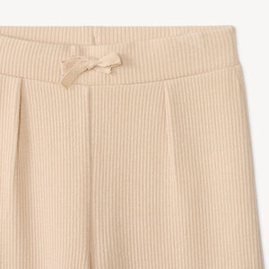 Conjunto de 2 piezas de pantalón de chándal y sudadera de canalé para niña. 