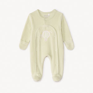 Pelele de terciopelo con parche de globo aerostático para bebé prematuro 