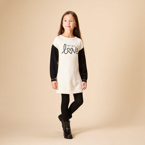 Ropa de punto semi-oversize con efecto colorblock para niña 