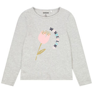 T-shirt manches longues en jersey print fantaisie pour fille Main T-shirt manches longues en jersey print fantaisie pour fille