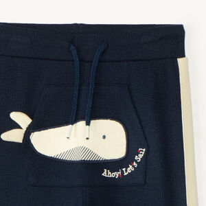 Pantalón de chándal con estampado de ballena para bebé niño 