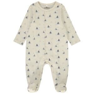 Pelele acanalado estampado veleros para bebé niño 