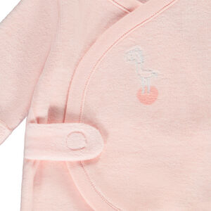 Pelele de terciopelo efecto cruzado para bebé niña prematura 