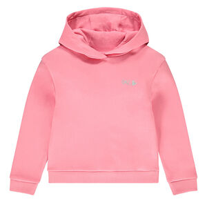 Sweat en molleton gratté uni avec broderie pour fille Main Sweat en molleton gratté uni avec broderie pour fille
