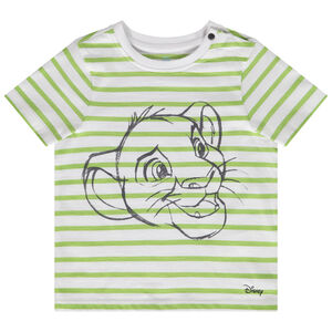 Camiseta de manga corta a rayas con estampado de El Rey León Disney para bebé niño 