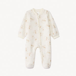 Pelele de terciopelo estampado de elefante para bebé niño 