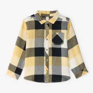 Camisa de cuadros de manga larga para bebé niño 