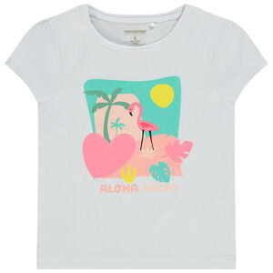 Camiseta de manga corta con estampado fantasía para niña  Main Camiseta de manga corta con estampado fantasía para niña