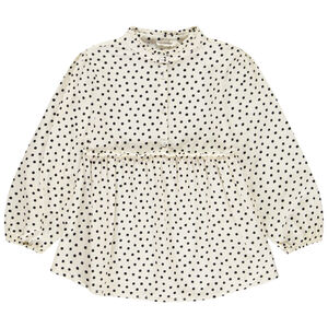 Túnica de manga larga con estampado de lunares para niña 