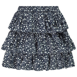 Falda con volantes estampada floral niña 