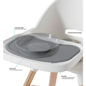 Set bandeja Click Mat Mini + Plato 6+ meses – Azul Pastel 