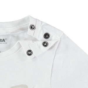 camiseta mangas cortas en algodon bio à print reliéfé 